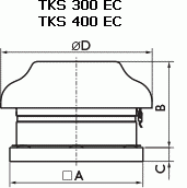 Крышный вентилятор Ostberg TKS 400 C EC