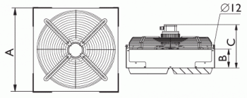 Потолочный осевой вентилятор O.ERRE AXIA DES 450 6M