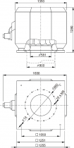 Крышный вентилятор дымоудаления Systemair DVV 800D4-8-XL/120°C