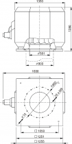 Крышный вентилятор дымоудаления Systemair DVV 1000D4-6-XP/120°C