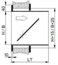 Клапан избыточного давления Systemair ORV-T-630x224