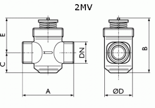 2-х ходовой вентиль Polar Bear 2MV 20-4,0
