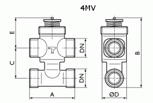 4-х ходовой вентиль Polar Bear 4MV 15-1,6