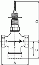 3-х ходовой вентиль Regin STR 15-2,7