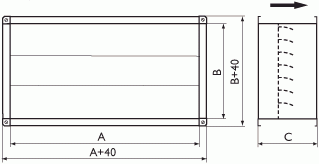 Обратный клапан Арктос КПО 400x200M