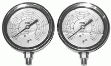 Манометр с глицерином, 80 мм, радиальный штуцер M1/8" NPT, (R22; R134a; R404A; R407C) CPS 30-897