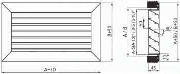 Наружная решетка Арктос АРН 600x300