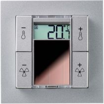 Беспроводная панель управления Thermokon SR06 LCD 4T BTyp1 Gira E2 алюминиевый (593250)