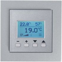 Комнатная панель влажности и температуры Thermokon FTW06 LCD dS Gira E2 алюминий (687041)