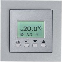 Комнатная панель температуры Thermokon WRF06 LCD VV BTyp3 Gira E2 aluminium (408783)