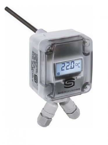 Датчик температуры канальный S+S Regeltechnik TM65T-MODBUS-400MM-DISP (1101-7226-2080-000)