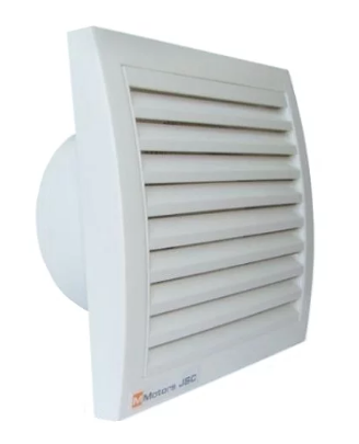 Вентилятор Mmotors ММ 120 квадратный 150 м³/ч, с таймером и датчиком влажности, с ОК, (белый)