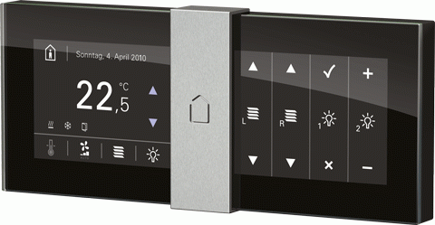 Сенсорная панель температуры Thermokon thanos rH LQ черный RS485 Modbus (472388)