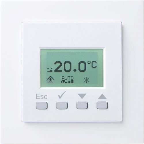 Регулятор температуры Thermokon WRF06 LCD DO2T RS485 Modbus BTyp1 Gira E2 белый (449441)