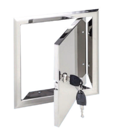 Люк-дверца ревизионная металлическая с замком Viento ДР1515НПЗ (150х150)