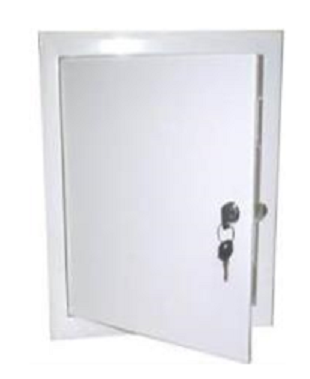 Люк-дверца ревизионная металлическая с замком ЛМ3035З (300х350)