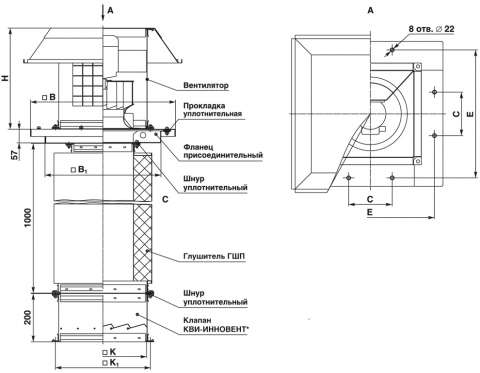 Комплект поставки ИННОВЕНТ ККП(Ф4)-2