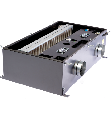 Вентиляционная установка c электронагревателем Minibox.E-2050-2/20kW/G4 GTC (без пульта)