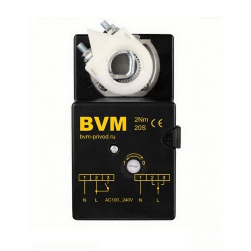 Электропривод для воздушных заслонок BVM TM230-2 с реверсивным возвратом