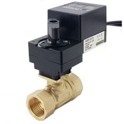 Двухходовой шаровый кран с электроприводом Techno HK215-02DF/24V