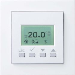 Регулятор температуры Thermokon WRF06 LCD DO2R LON BTyp1 Gira E2 белый, IO (двойная рама) (364560)