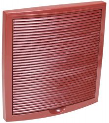 Наружная вентиляционная решетка Vilpe 150х150 красный (793328)
