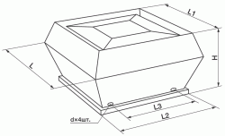 Крышный вентилятор Shuft RMVD 400/600-4 VIM